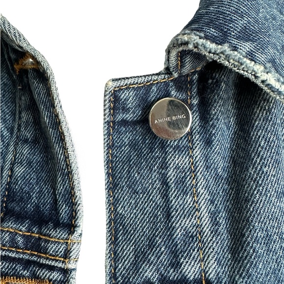 Women’s Anine Bing 1999 Classic Blue Denim Jacket Size M - Picture 2 of 6